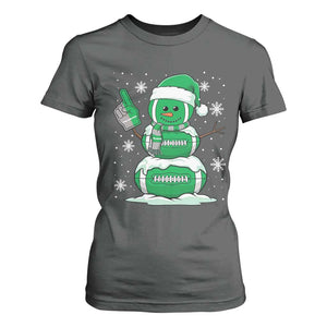 EF Christmas Snowman T Shirt For Women Funny Philly Fan Vintage Football Lovers TS10 Dark Heather Print Your Wear