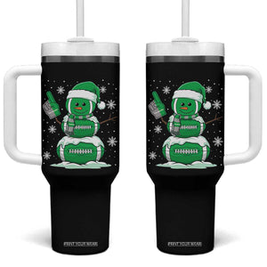 EF Christmas Snowman Tumbler With Handle Funny Philly Fan Vintage Football Lovers TS10 One Size: 40 oz Black Print Your Wear