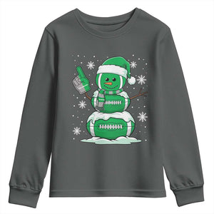 EF Christmas Snowman Youth Sweatshirt Funny Philly Fan Vintage Football Lovers TS10 Dark Heather Print Your Wear
