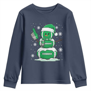 EF Christmas Snowman Youth Sweatshirt Funny Philly Fan Vintage Football Lovers TS10 Navy Print Your Wear