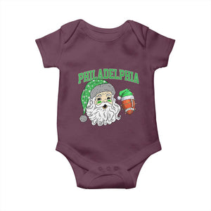 Christmas Santa Philly Lover Baby Onesie Funny EF Vintage Football Lovers TS10 Maroon Print Your Wear