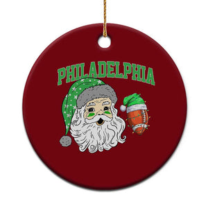 Christmas Santa Philly Lover Ceramic Ornament Funny EF Vintage Football Lovers TS10 1pc Red Print Your Wear