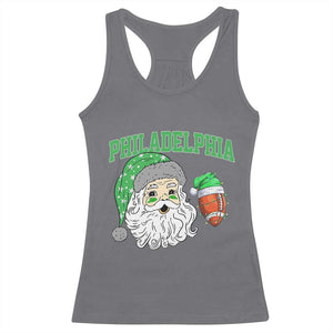 Christmas Santa Philly Lover Racerback Tank Top Funny EF Vintage Football Lovers TS10 Charcoal Print Your Wear