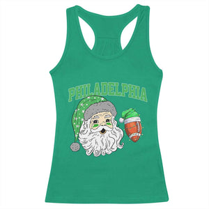 Christmas Santa Philly Lover Racerback Tank Top Funny EF Vintage Football Lovers TS10 Irish Green Print Your Wear
