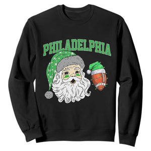 Philadelphia Santa Sweatshirt Funny Philly Fan Christmas Vintage Football Lovers TS10 Black Print Your Wear