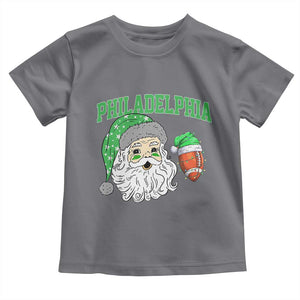 Christmas Santa Philly Lover Toddler T Shirt Funny EF Vintage Football Lovers TS10 Charcoal Print Your Wear
