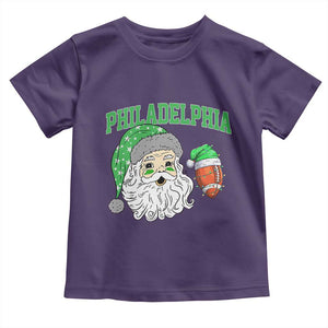 Christmas Santa Philly Lover Toddler T Shirt Funny EF Vintage Football Lovers TS10 Purple Print Your Wear