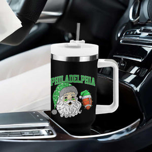 Christmas Santa Philly Lover Tumbler With Handle Funny EF Vintage Football Lovers TS10 Print Your Wear