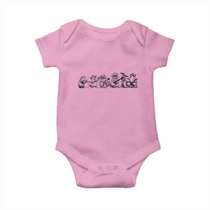Animal Band Baby Onesie Funny Forest Animals Playing Instruments Vintage Music Lovers TS10 Light Pink Print Your Wear