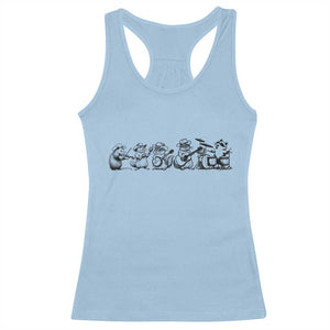 Animal Band Racerback Tank Top Funny Forest Animals Playing Instruments Vintage Music Lovers TS10 Light Blue Print Your Wear
