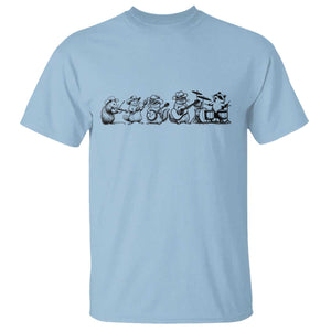 Animal Band T Shirt Funny Forest Animals Playing Instruments Vintage Music Lovers TS10 Light Blue Print Your Wear