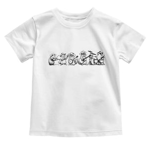 Animal Band Toddler T Shirt Funny Forest Animals Playing Instruments Vintage Music Lovers TS10 White Print Your Wear