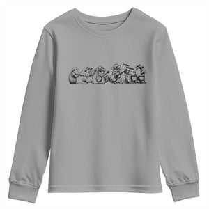 Animal Band Youth Sweatshirt Funny Forest Animals Playing Instruments Vintage Music Lovers TS10 Sport Gray Print Your Wear