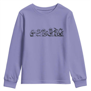Animal Band Youth Sweatshirt Funny Forest Animals Playing Instruments Vintage Music Lovers TS10 Violet Print Your Wear