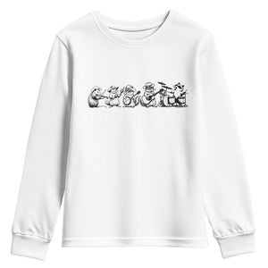 Animal Band Youth Sweatshirt Funny Forest Animals Playing Instruments Vintage Music Lovers TS10 White Print Your Wear