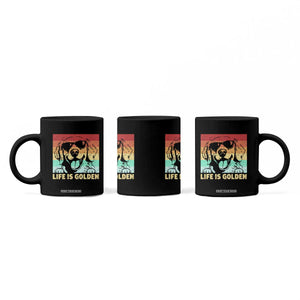 Golden Retriever Dog Coffee Mug Life is Golden Retro Vintage TS10 Print Your Wear