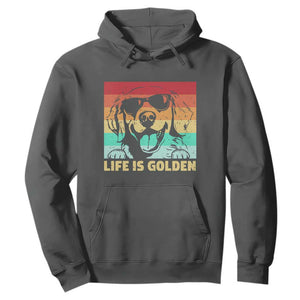 Golden Retriever Dog Hoodie Life is Golden Retro Vintage TS10 Dark Heather Print Your Wear