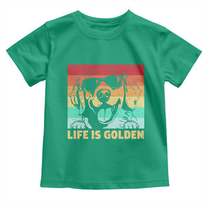 Golden Retriever Dog Toddler T Shirt Life is Golden Retro Vintage TS10 Irish Green Print Your Wear