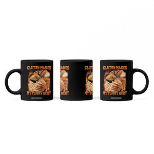 Funny Gluten Free Coffee Mug Gluten Makes My Tummy Hurt Vintage Bootleg Graphic TS10 Print Your Wear