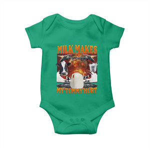 Lactose Intolerant Meme Baby Onesie Milk Makes My Tummy Hurt Vintage Bootleg Graphic TS10 Irish Green Print Your Wear