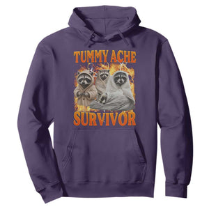 Tummy Ache Survivor Raccoon Meme Hoodie TS10 Purple Print Your Wear