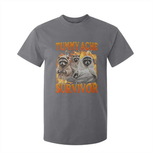 Tummy Ache Survivor Raccoon Meme T Shirt For Kid TS10 Charcoal Print Your Wear