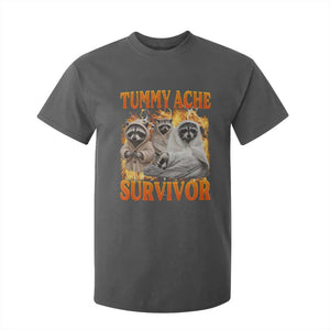 Tummy Ache Survivor Raccoon Meme T Shirt For Kid TS10 Dark Heather Print Your Wear