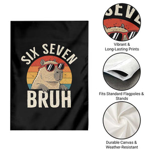 Six Seven Bruh 67 Meme Funny Capybara Garden Flag TS10 Print Your Wear