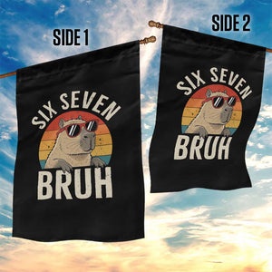 Six Seven Bruh 67 Meme Funny Capybara Garden Flag TS10 Print Your Wear