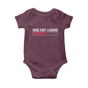 Huge Fart Loading Baby Onesie Sarcastic Humor Hilarious Funny Saying Gag Gift TS10 Maroon Print Your Wear