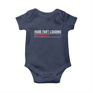 Huge Fart Loading Baby Onesie Sarcastic Humor Hilarious Funny Saying Gag Gift TS10 Navy Print Your Wear