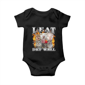 Funny Cat Meme Bootleg Graphic Baby Onesie I Eat Drywall Funny Weird Cursed Internet Memes TS10 Black Print Your Wear