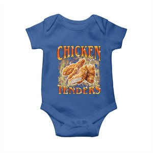 Funny Chicken Tenders Baby Onesie Funny Foodie Vintage 90s Bootleg Rap TS10 Royal Blue Print Your Wear