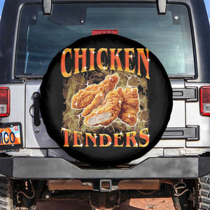 Funny Chicken Tenders Spare Tire Cover Funny Foodie Vintage 90s Bootleg Rap TS10 No hole Black Print Your Wear