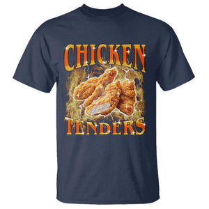 Funny Chicken Tenders T Shirt Funny Foodie Vintage 90s Bootleg Rap TS10 Navy Print Your Wear