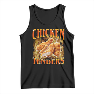 Funny Chicken Tenders Tank Top Funny Foodie Vintage 90s Bootleg Rap TS10 Black Print Your Wear