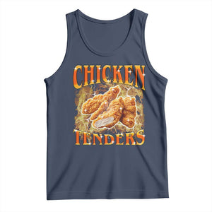 Funny Chicken Tenders Tank Top Funny Foodie Vintage 90s Bootleg Rap TS10 Navy Print Your Wear