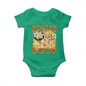 Deviled Eggs Baby Onesie Vintage 90s Thanksgiving Funny Foodie Bootleg Graphic TS10 Irish Green Print Your Wear