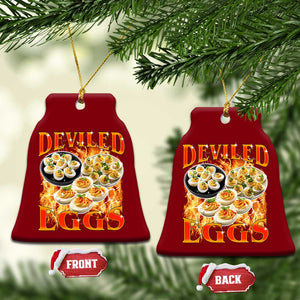 Deviled Eggs Ceramic Ornament Vintage 90s Thanksgiving Funny Foodie Bootleg Graphic TS10 Print Your Wear
