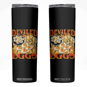 Deviled Eggs Skinny Tumbler Vintage 90s Thanksgiving Funny Foodie Bootleg Graphic TS10 Black Print Your Wear