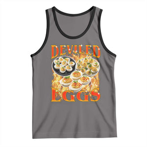 Deviled Eggs Tank Top Vintage 90s Thanksgiving Funny Foodie Bootleg Graphic TS10 Deep Heather Black Print Your Wear