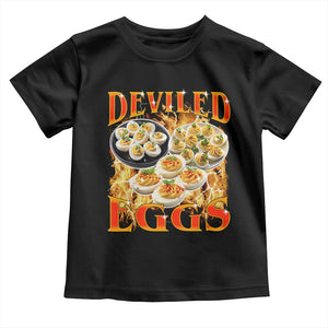 Deviled Eggs Toddler T Shirt Vintage 90s Thanksgiving Funny Foodie Bootleg Graphic TS10 Black Print Your Wear