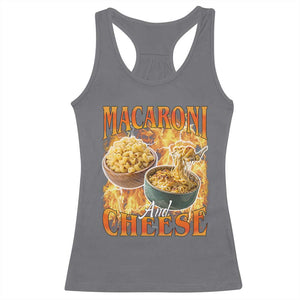 Macaroni And Cheese Meme Racerback Tank Top Vintage 90s Style Funny Foodie Bootleg Graphic TS10 Charcoal Print Your Wear