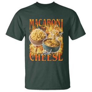 Macaroni And Cheese Meme T Shirt Vintage 90s Style Funny Foodie Bootleg Graphic TS10 Dark Forest Green Print Your Wear