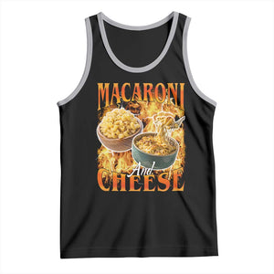 Macaroni And Cheese Meme Tank Top Vintage 90s Style Funny Foodie Bootleg Graphic TS10 Black Athletic Heather Print Your Wear