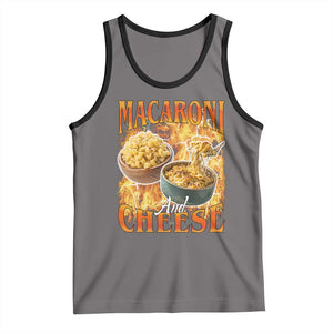 Macaroni And Cheese Meme Tank Top Vintage 90s Style Funny Foodie Bootleg Graphic TS10 Deep Heather Black Print Your Wear