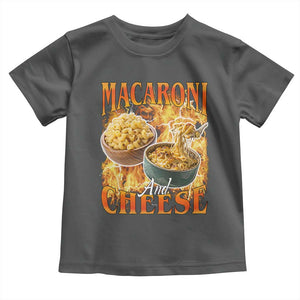 Macaroni And Cheese Meme Toddler T Shirt Vintage 90s Style Funny Foodie Bootleg Graphic TS10 Dark Heather Print Your Wear