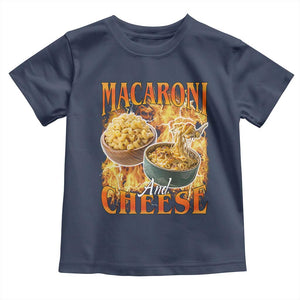 Macaroni And Cheese Meme Toddler T Shirt Vintage 90s Style Funny Foodie Bootleg Graphic TS10 Navy Print Your Wear