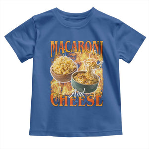 Macaroni And Cheese Meme Toddler T Shirt Vintage 90s Style Funny Foodie Bootleg Graphic TS10 Royal Blue Print Your Wear