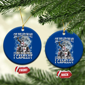 Funny Offensive Knight Meme Ceramic Ornament She Pulled On My Excalibur Bootleg TS10 1pc Blue Print Your Wear